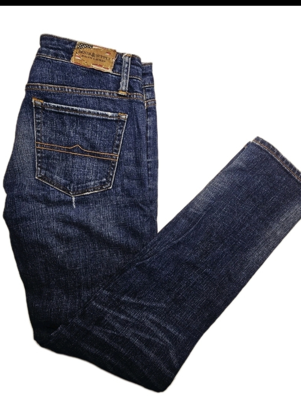 Ralph Lauren Denim & Supply Skinny Jeans 29x30 Stretch Whiskered Low Rise
